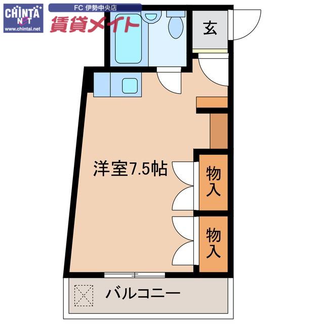 メゾンイースト(ワンルーム/3階)の間取り写真