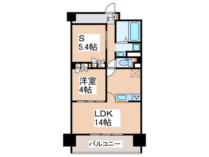 リーラ横浜川和町(1SLDK/7階)の間取り写真