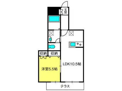 MAISON CHARLOTTE(1LDK/1階)の間取り写真