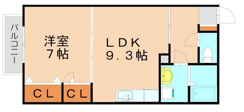 パインクレスト21(1LDK/1階)の間取り写真