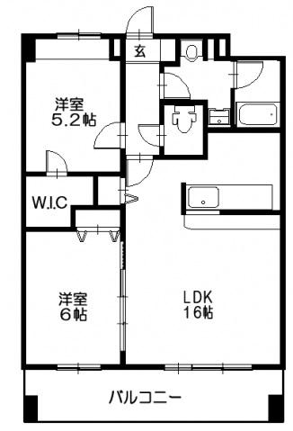 パインフォレスト妙典II(2LDK/5階)の間取り写真