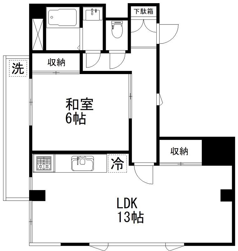 サクラビル(1LDK/3階)の間取り写真