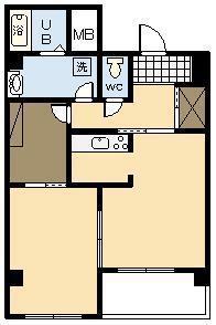 KO OLINA SHIOMI(1LDK/8階)の間取り写真