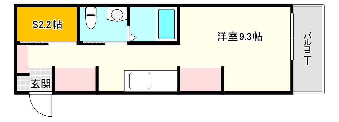 COLLINA山根町(ワンルーム/2階)の間取り写真