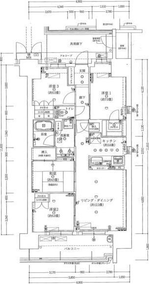 大阪ベイレジデンス(4LDK/9階)の間取り写真
