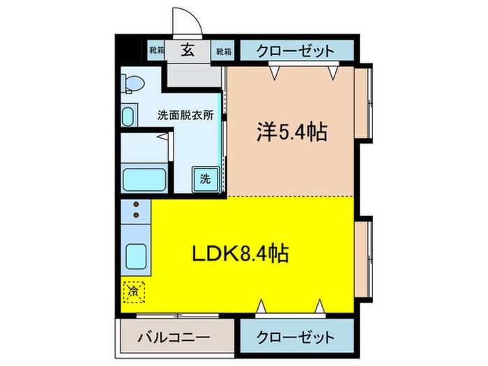 JLBグランエクリュ武蔵小杉(1LDK/3階)の間取り写真