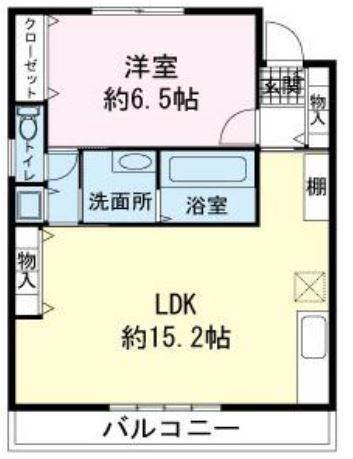 テルツァ上土狩(1LDK/3階)の間取り写真