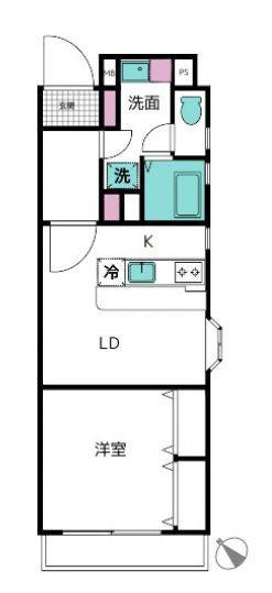 ラ・ベル川崎(1LDK/7階)の間取り写真