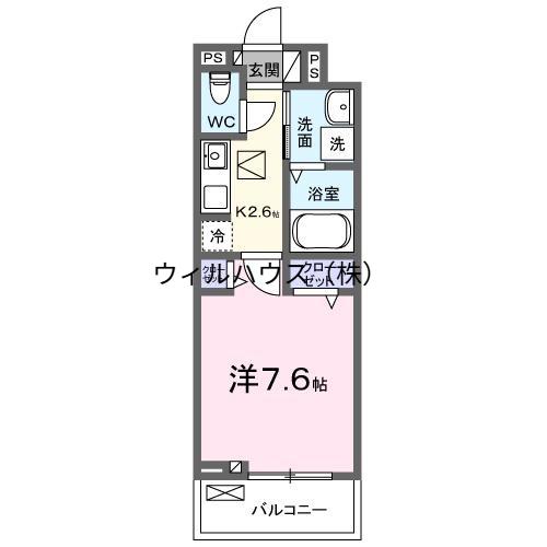 ヒカルサ堺市文珠橋通1(1K/2階)の間取り写真
