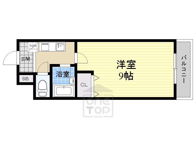 リヴェール千里(1K/1階)の間取り写真