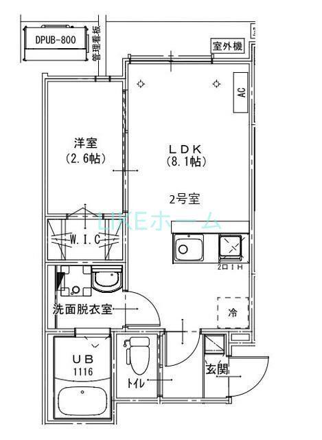KEIAI RESIDENCE 北習志野II(1LDK/3階)の間取り写真