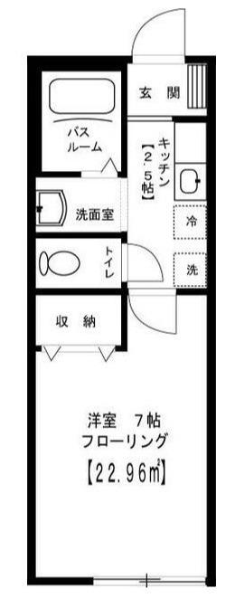 シェソワ(1K/1階)の間取り写真