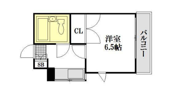 KENSEI9(1K/3階)の間取り写真