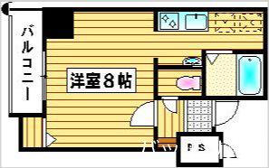 ロイヤル神屋(1K/9階)の間取り写真