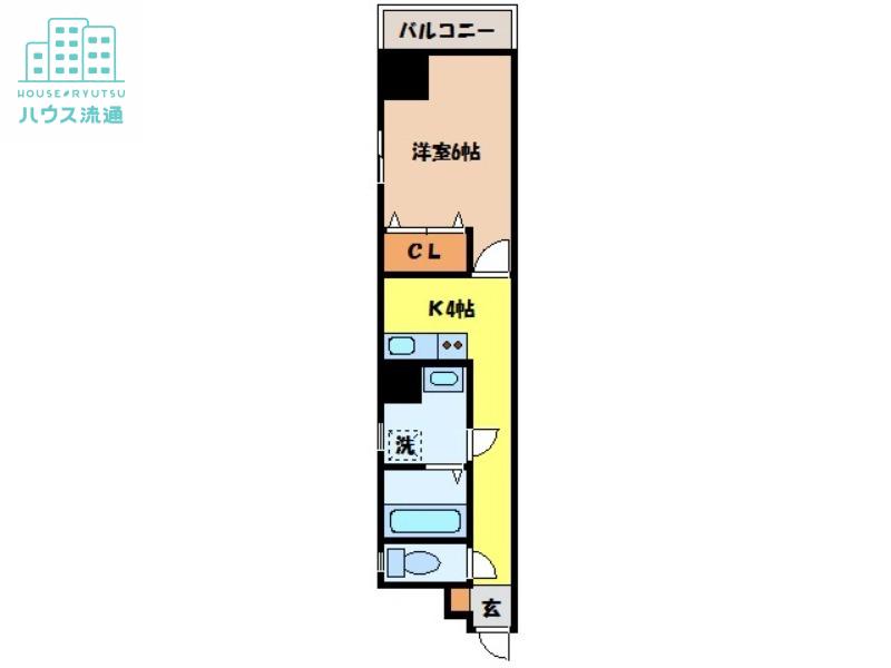 フォレスト大黒(1K/2階)の間取り写真