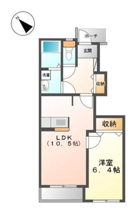 エル・グレイシャス(1LDK/1階)の間取り写真