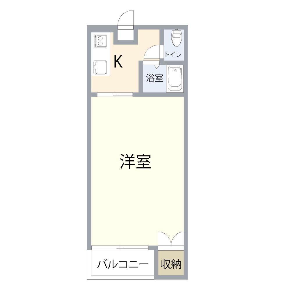 アメニティハウス(1K/1階)の間取り写真