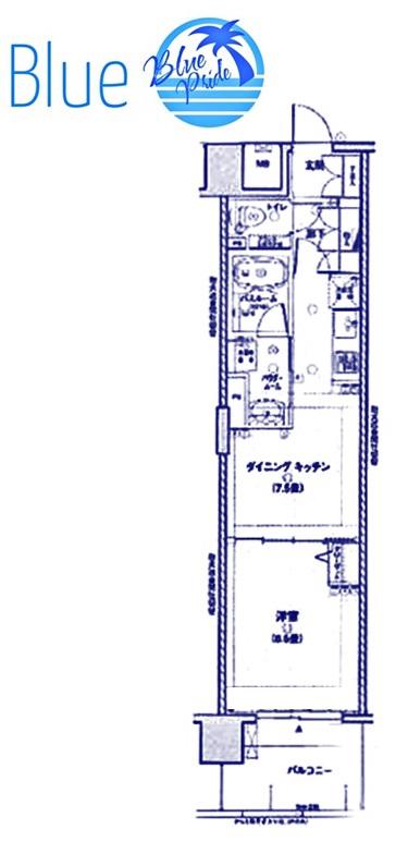 LA.PRYLE新横浜(1DK/3階)の間取り写真