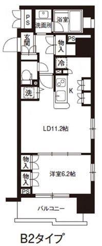 レジディア御茶ノ水(1LDK/14階)の間取り写真
