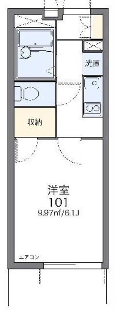 レオパレスエクセルアーク(1K/1階)の間取り写真