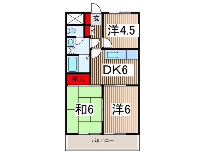 シティーホ-ムセンチュリー緑町(3DK/3階)の間取り写真