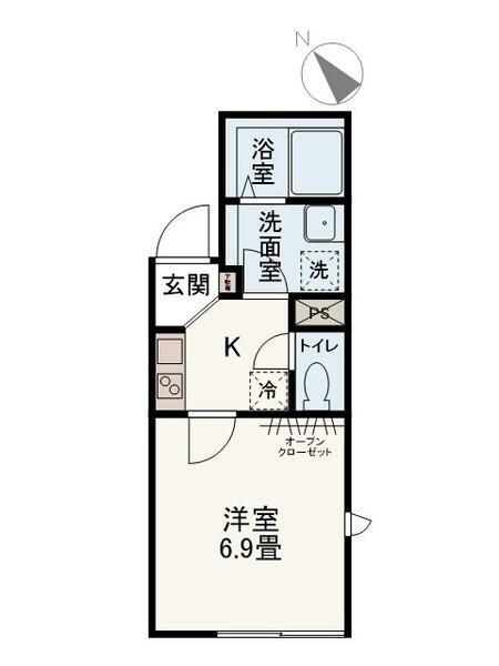 CO-W RESIDENCE(1K/3階)の間取り写真