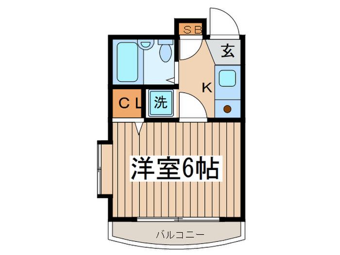 コーポラス高岡(1K/3階)の間取り写真