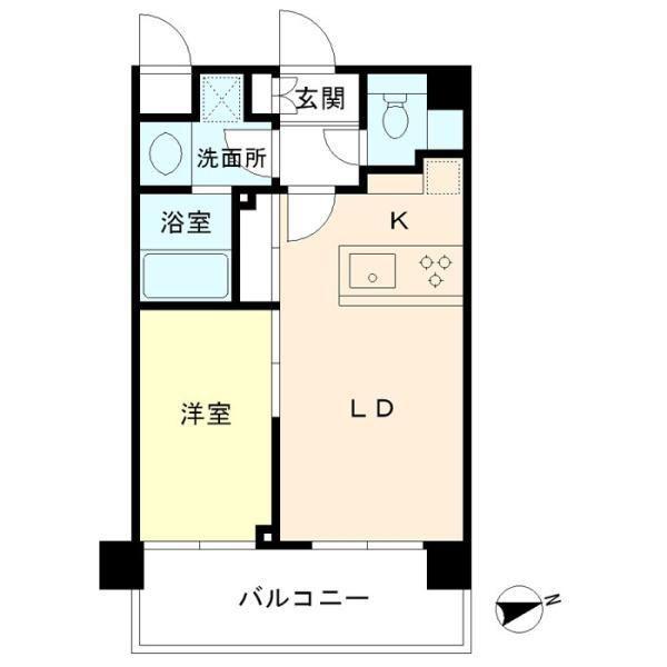 プレミアコンフォート西荻窪(1LDK/1階)の間取り写真
