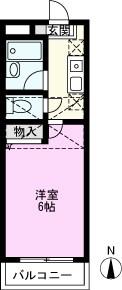 パティーナ草加II(1K/2階)の間取り写真