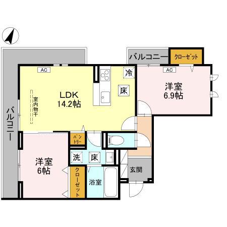 SENKAIII(2LDK/1階)の間取り写真