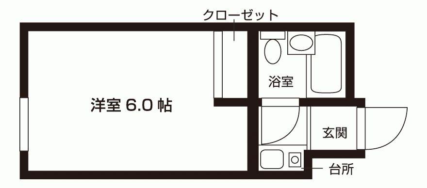 NASIC HOYA(ワンルーム/3階)の間取り写真
