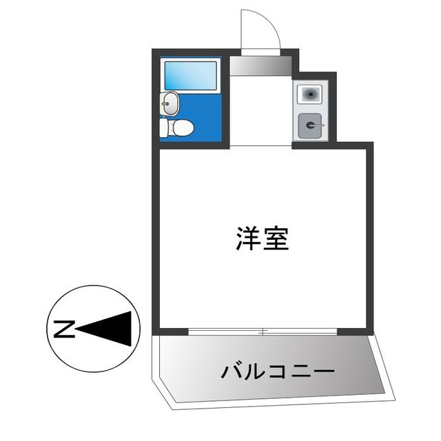 ロータリーマンション布施北(1K/1階)の間取り写真