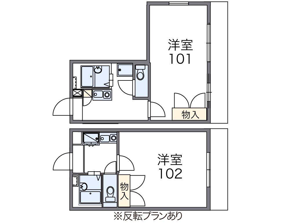 レオパレス欅(1K/2階)の間取り写真