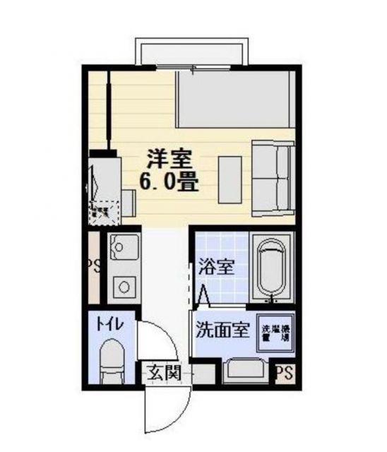コンフォートハウス(ワンルーム/2階)の間取り写真