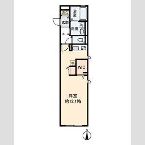 フレシール(ワンルーム/2階)の間取り写真