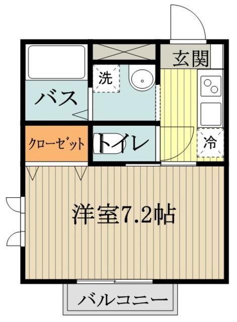 ラヴィーテ(1K/2階)の間取り写真