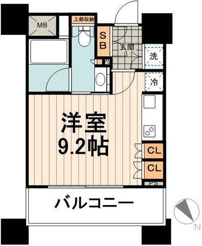 パークアクシス茅場町(ワンルーム/7階)の間取り写真