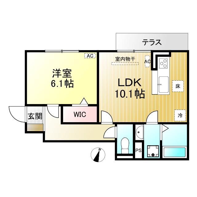 セレスティア石神井台II(1LDK/1階)の間取り写真