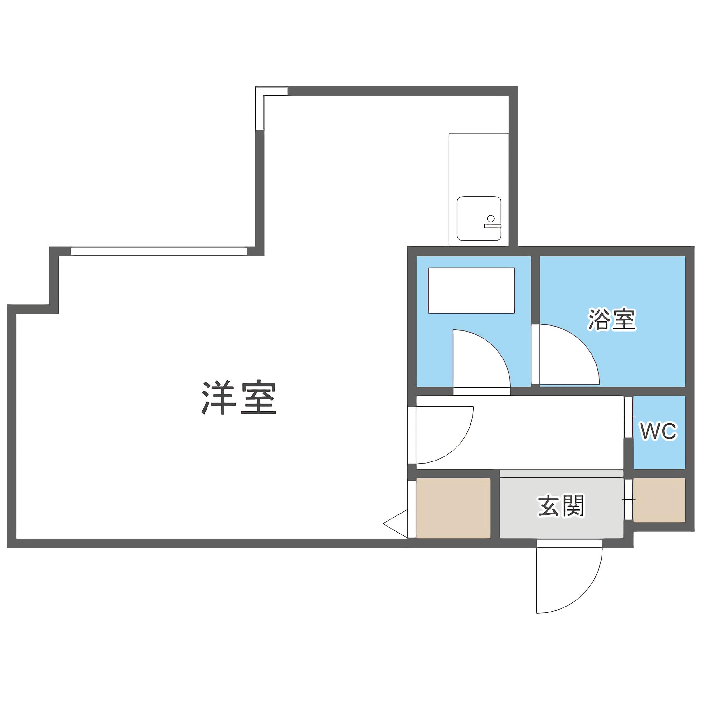 ライオンズシティ南3条(ワンルーム/5階)の間取り写真