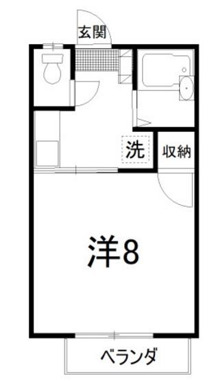 リバーサイド1(1K/1階)の間取り写真