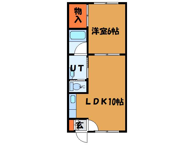 ピュアパレス栄町(1LDK/5階)の間取り写真