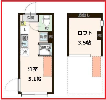 ライフステージヒライ(ワンルーム/1階)の間取り写真