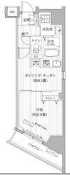 クレスト五番町(1DK/8階)の間取り写真