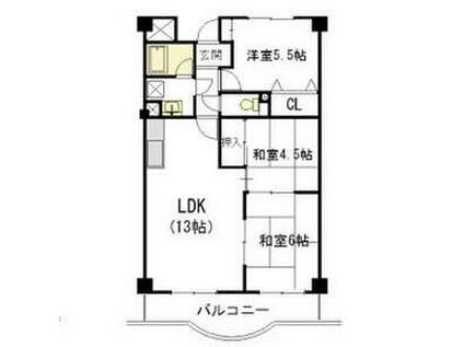 エスポワール(3LDK/2階)の間取り写真