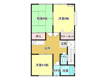 イイヅカコーポII(3DK/2階)の間取り写真