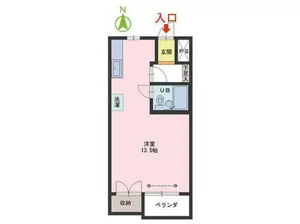 ホワイトシャトレ梅田(ワンルーム/3階)の間取り写真