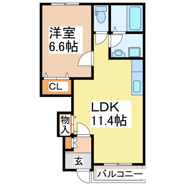 ボンヌールパンションI(1LDK/1階)の間取り写真