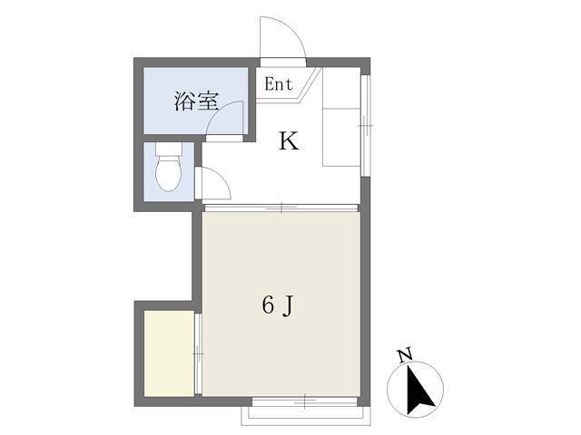 サンローズ(1K/2階)の間取り写真