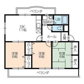 エスペランサ(3DK/3階)の間取り写真