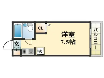 ルネサンス21(ワンルーム/2階)の間取り写真